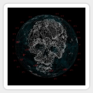 Skull Topography Sticker